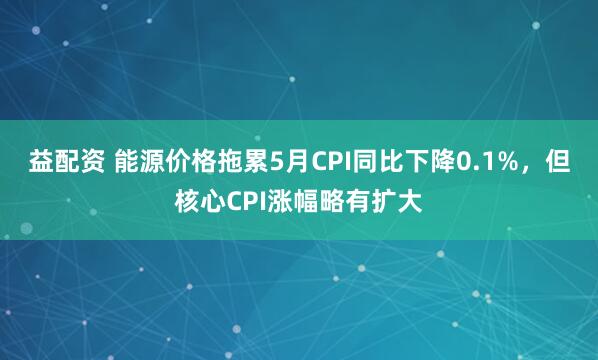 益配资 能源价格拖累5月CPI同比下降0.1%，但核心CPI涨幅略有扩大