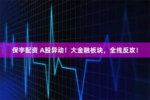 保宇配资 A股异动！大金融板块，全线反攻！